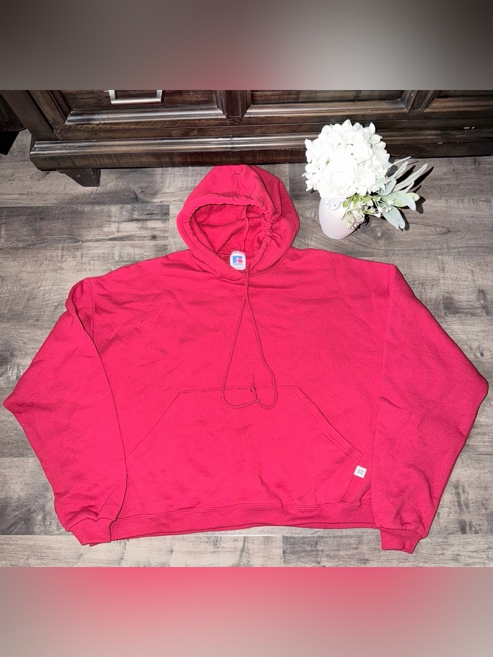 NWOT VINTAGE 1990’s RUSSEL CROPPED RE HOODIE